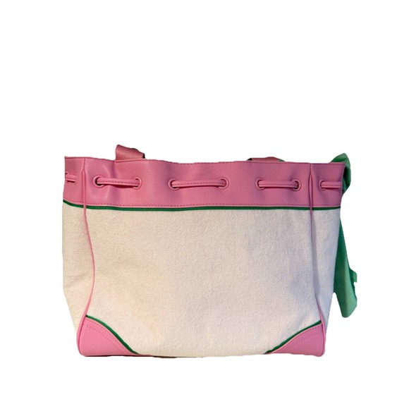 Juicy Couture Retro Strawberry Tote Daydreamer Bag Cherry Blossom Green Pink - Picture 7 of 12